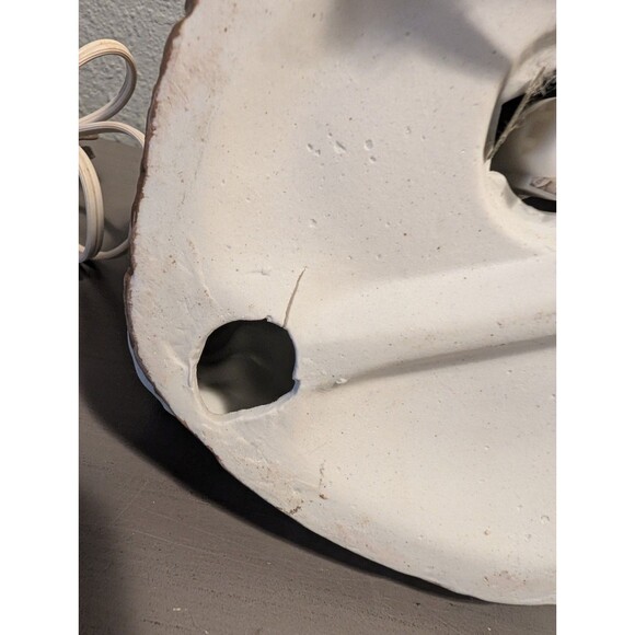 Vintage Lighted Santa North Pole Village House Ceramic Christmas Decoration 7" - Picture 8 of 11